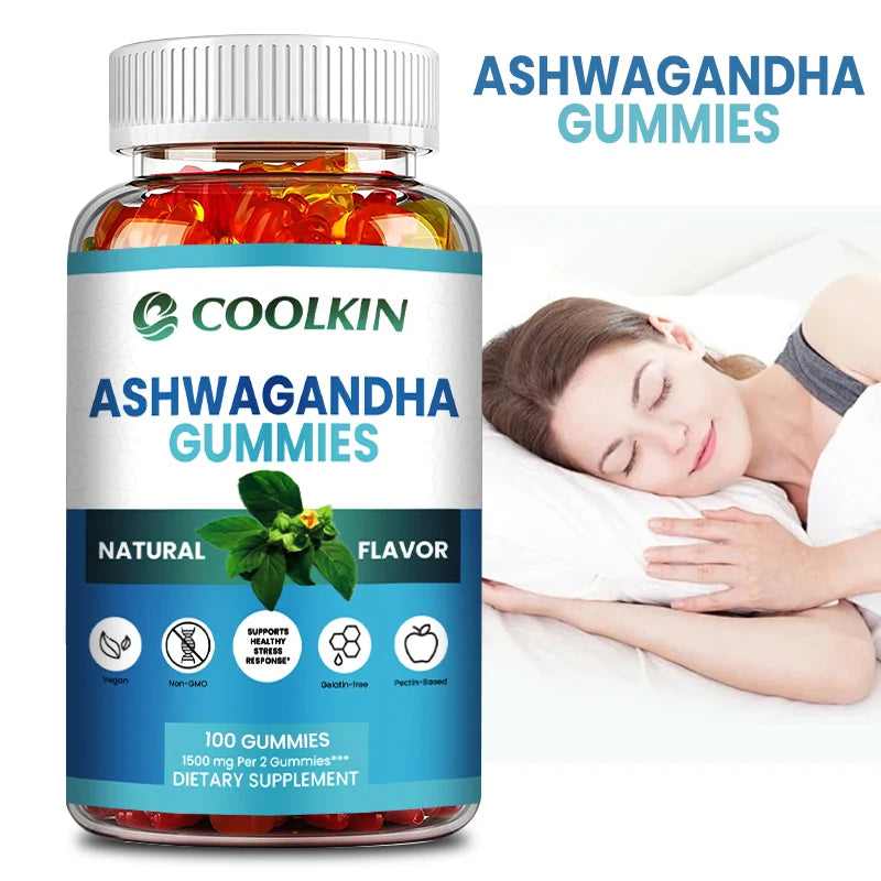 Ashwagandha Gummies - Relieve Stress, Improve Concentration, Promote Brain and Energy Balance, and Improve Sleep Health
