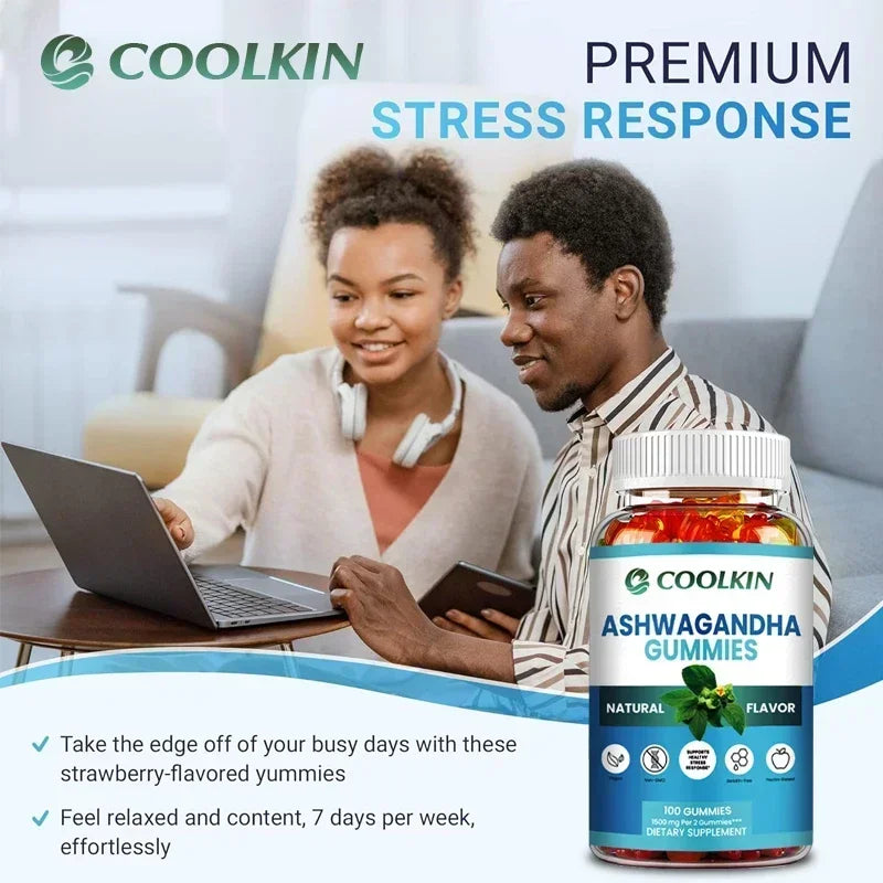 Ashwagandha Gummies - Relieve Stress, Improve Concentration, Promote Brain and Energy Balance, and Improve Sleep Health