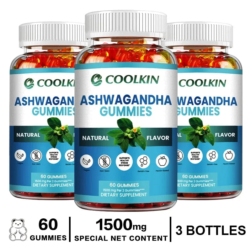 Ashwagandha Gummies - Relieve Stress, Improve Concentration, Promote Brain and Energy Balance, and Improve Sleep Health